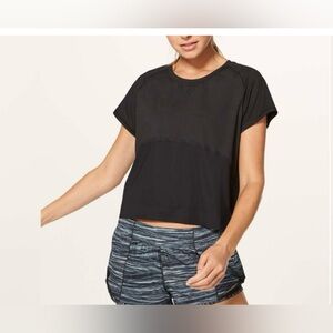 lululemon Black Final Lap Short Sleeve Top